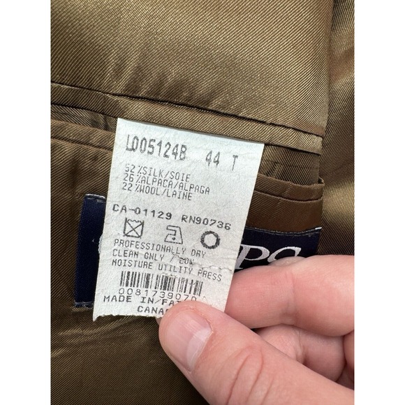 Chaps Ralph Lauren Blazer 44 T Plaid Silk Alpaca Wool Luxury English Countryside - Picture 10 of 14